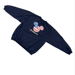 Walt Disney World U.S. Flag Mickey Mouse Sweatshirt Red/White/Blue   Sz XXL. EUC